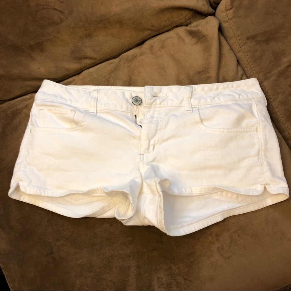 American Eagle White Jean Shorts, Sz 12